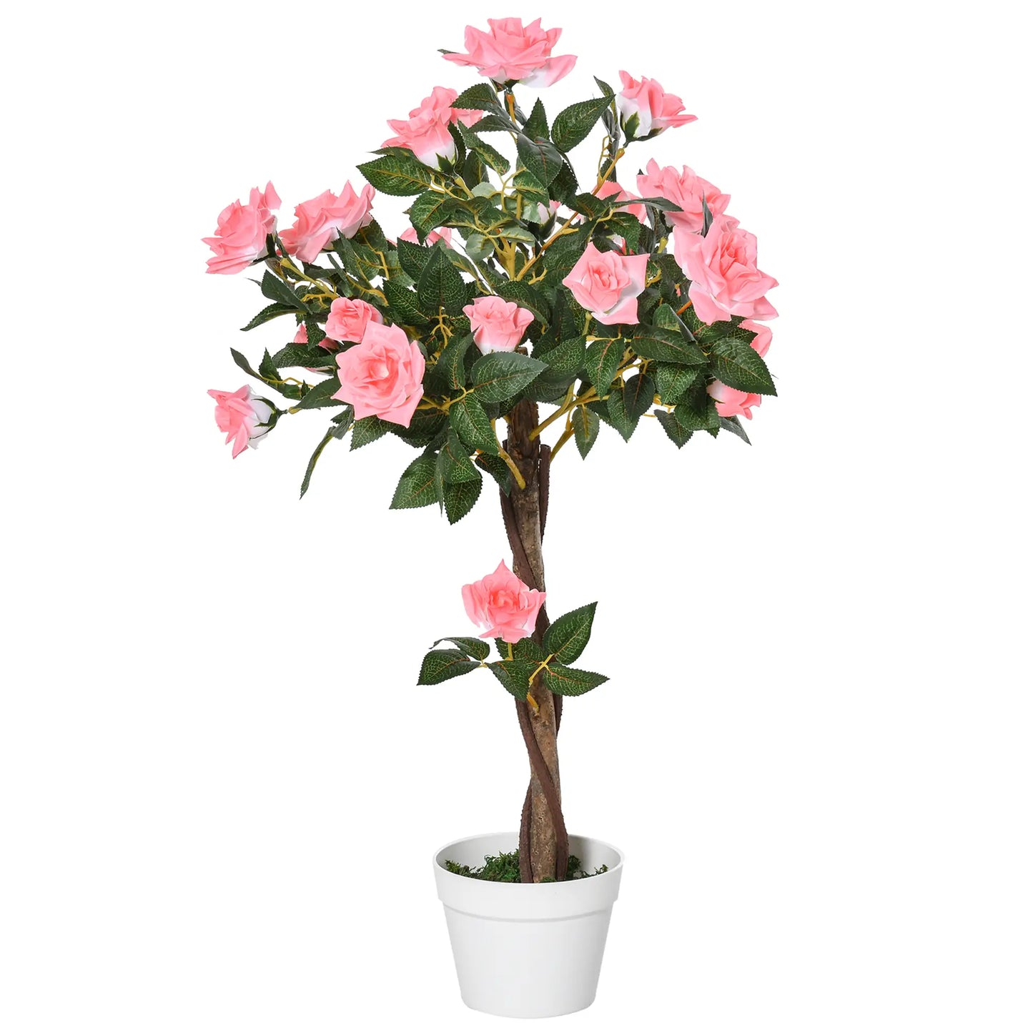 3FT Pink Rose Artificial Plant in Pot, Fake Plant for Home Decor, Pink Artificial Trees Pink at Gallery Canada