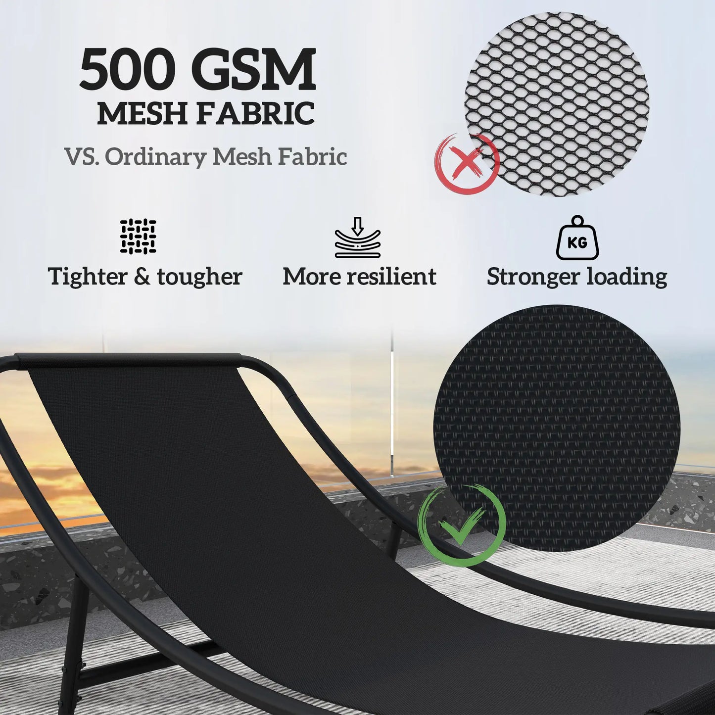 Outdoor Rocking Chair Set of 2 with Cushion, Steel Frame, Grey Outdoor Rocking Chairs at Gallery Canada