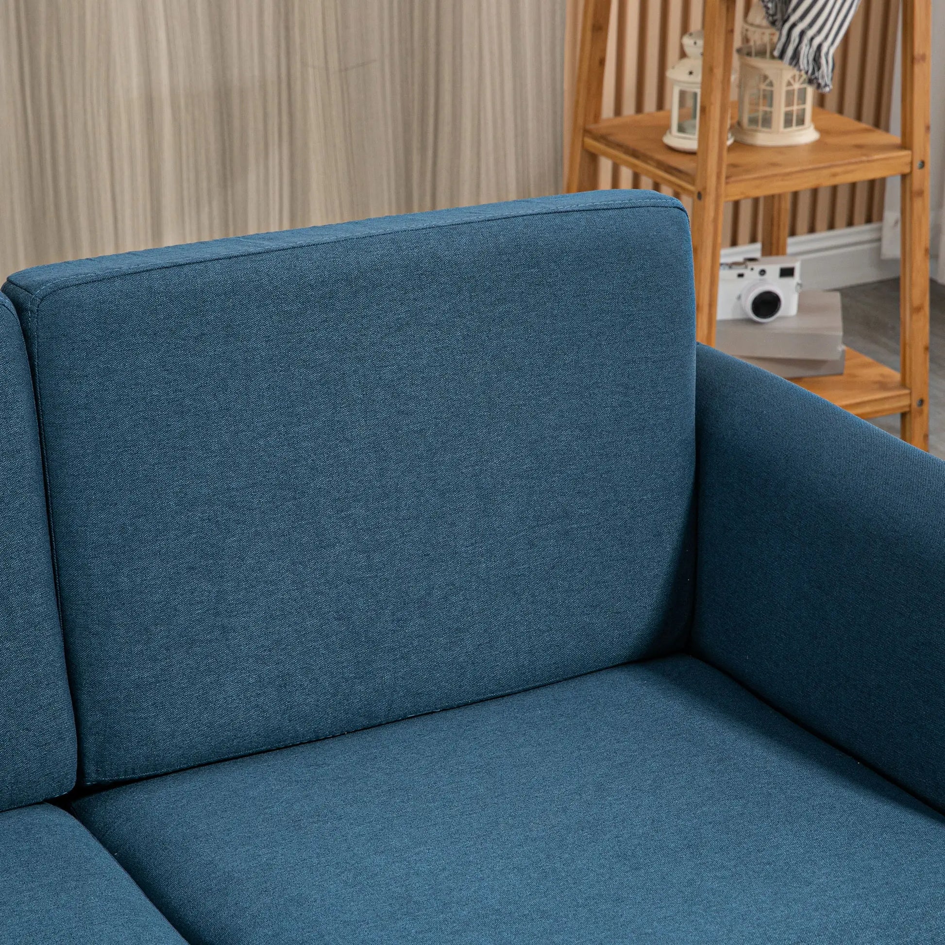 2-Seat Sofa with Armrests, Wood Legs, 2-Seater, Blue 2-Seater Sofas at Gallery Canada