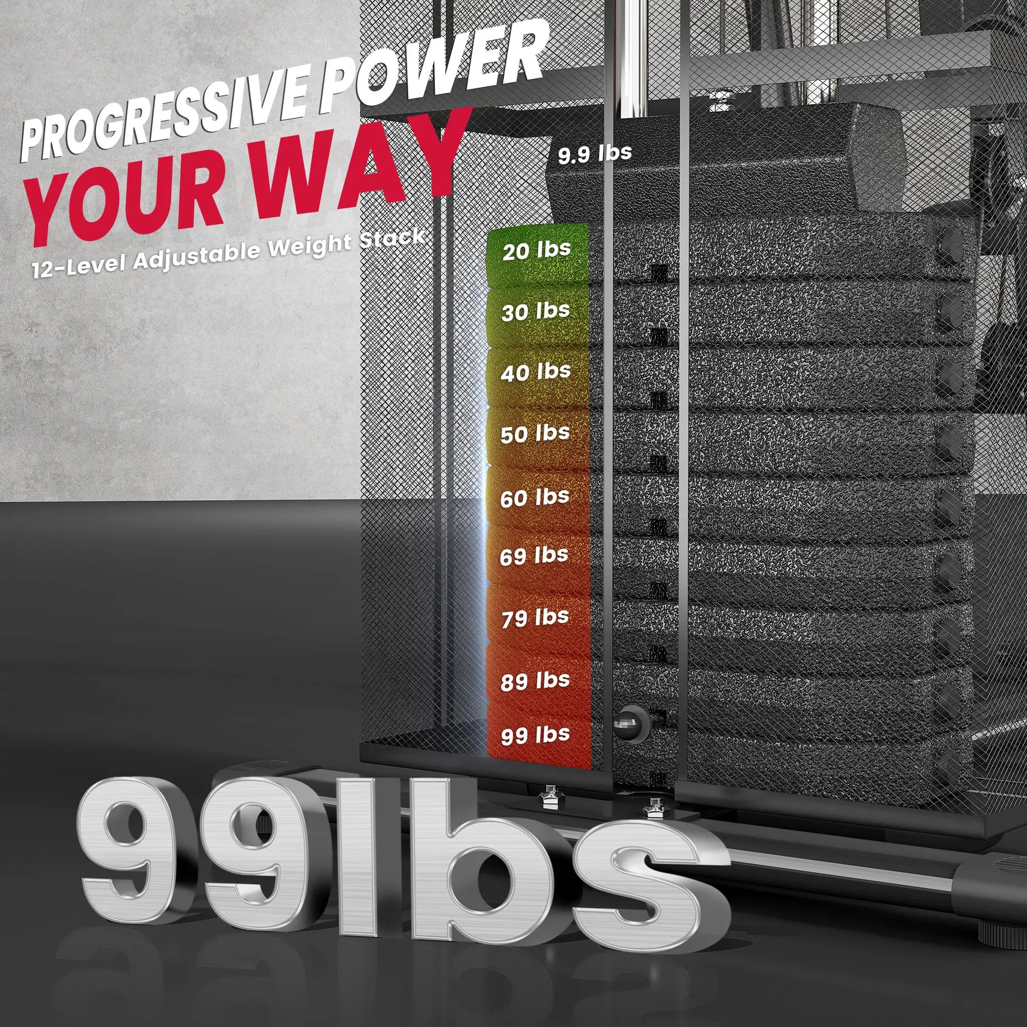 Multifunction Home Gym, 100Lbs Weight Stack, Lat Pulldown, Leg Extensions, Black Power Towers at Gallery Canada