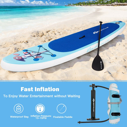 10 Feet Inflatable Stand Up Paddle Board with Adjustable Paddle Pump at Gallery Canada