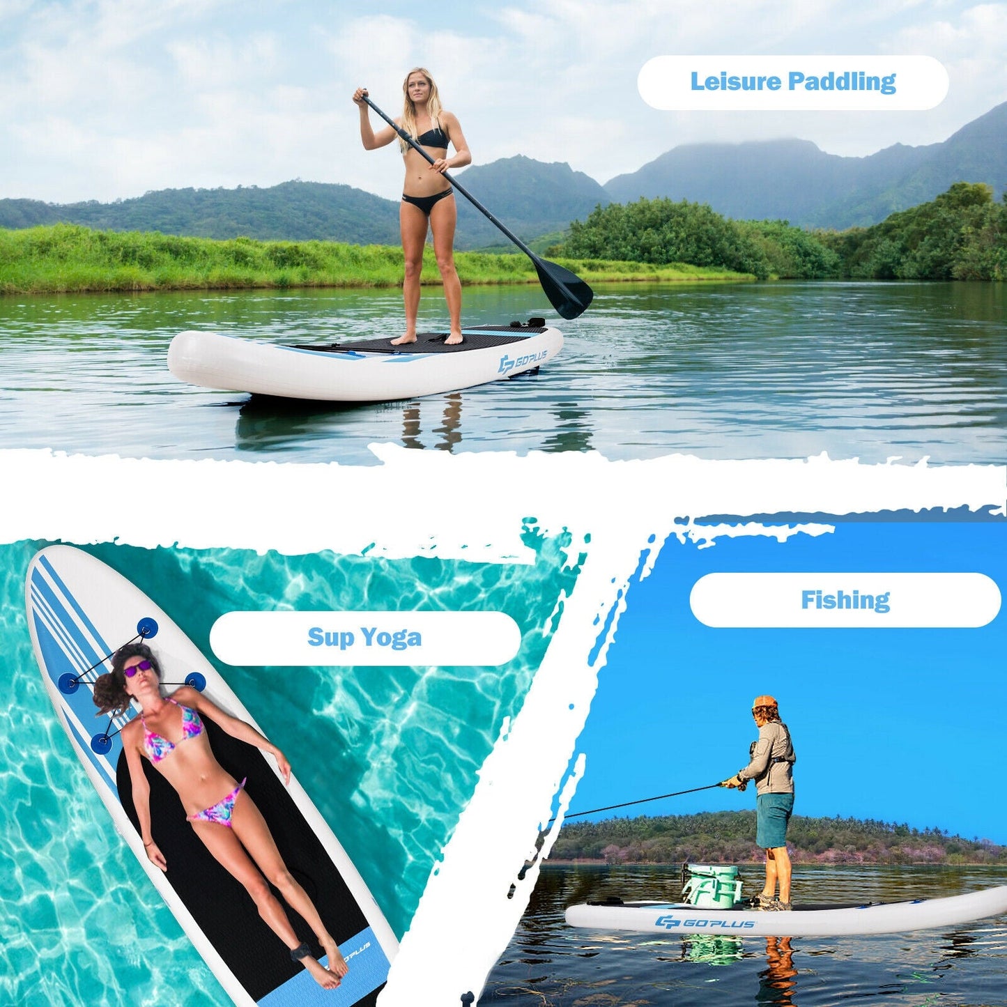 10 Feet Inflatable Stand Up Paddle Board with Carry Bag at Gallery Canada
