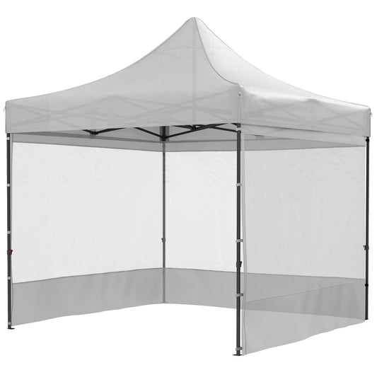 10' x 10' Pop Up Canopy Tent Gazebo with Wheeled Carry Bag and Sides, Height Adjustable for Outdoor, Patio, Garden - Gallery Canada
