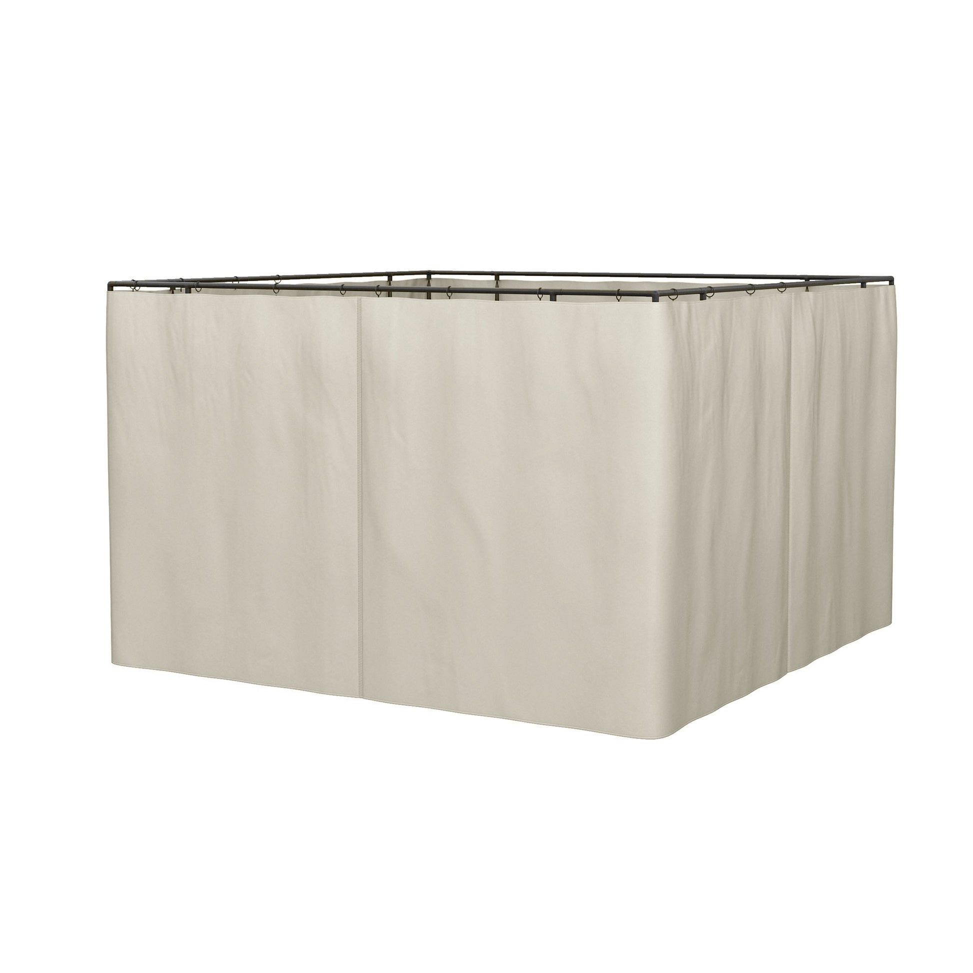 10' x 12' Universal Gazebo Sidewall Set with 4 Panels, Hooks/C-Rings Included for Pergolas &; Cabanas, Beige - Gallery Canada