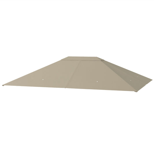 10' x 13' Gazebo Replacement Canopy Cover, Gazebo Roof Replacement (TOP COVER ONLY), Khaki at Gallery Canada