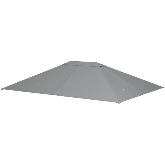 10' x 13' Gazebo Replacement Canopy Cover, Gazebo Roof Replacement (TOP COVER ONLY), Light Grey at Gallery Canada