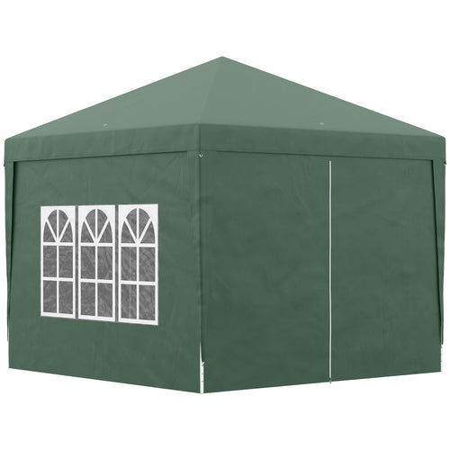 10'x10' Outdoor Pop Up Party Tent Wedding Gazebo Canopy with Carrying Bag (Green)
