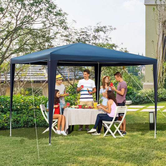 10x10ft Party Tent Portable Gazebo Folding Garden Canopy Event Shelter Outdoor Sunshade Blue - Gallery Canada