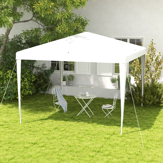 10x10ft Party Tent Portable Gazebo, Folding Garden Canopy Event Shelter Outdoor Sunshade White - Gallery Canada