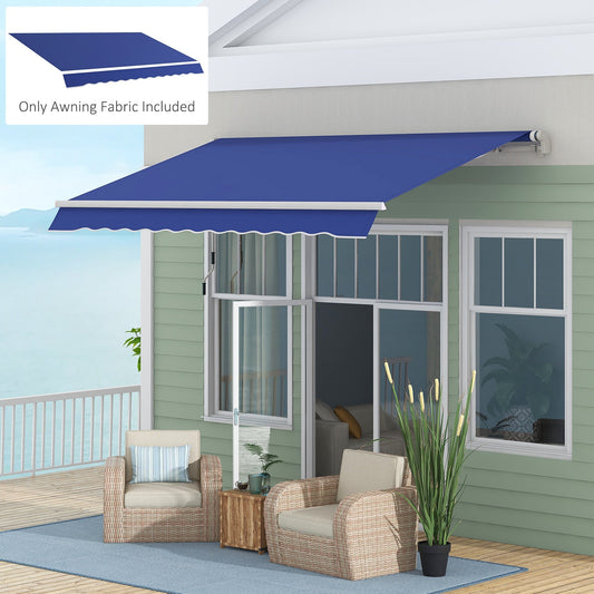 11' x 10' Outdoor Sunshade Canopy Awning Cover, Retractable Awning Fabric Replacement, UV Protection, Navy Blue - Gallery Canada