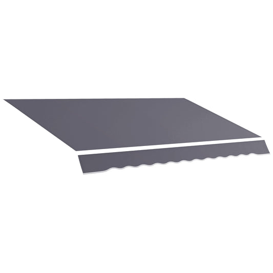 11' x 8' Outdoor Sunshade Canopy Awning Cover, Retractable Awning Fabric Replacement, UV Protection, Grey at Gallery Canada