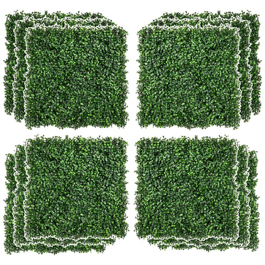12-Piece Milan Artificial Grass, Fake Green Wall Grass with Water Drainage for Home, Garden, Light Green, 19.75" x 19.75" - Gallery Canada