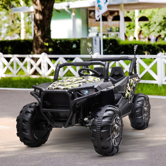 12V Kids Power Wheels Jeep 2-Seater Electric Ride On Car Off-Road Utv Truck With Parental Remote Control For 3 - 8 Years Old Kids Camouflage Green - Gallery Canada