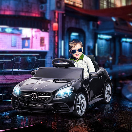 12V Ride On Car with Parent Remote Control Two Motors Music Lights Suspension Wheels for 3-6 Years Black - Gallery Canada