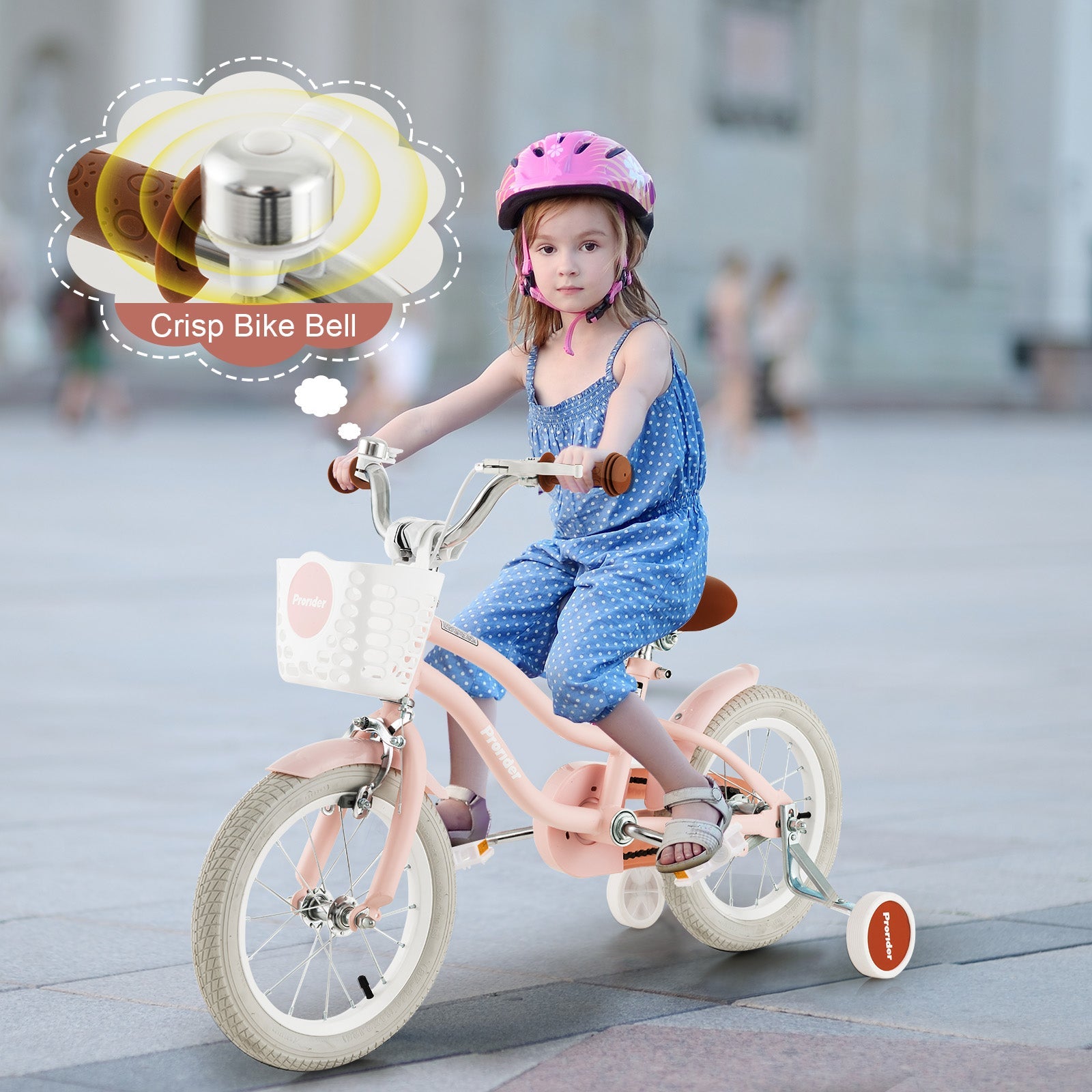 14 Inch Kid's Bike with Removable Training Wheels and Basket at Gallery Canada