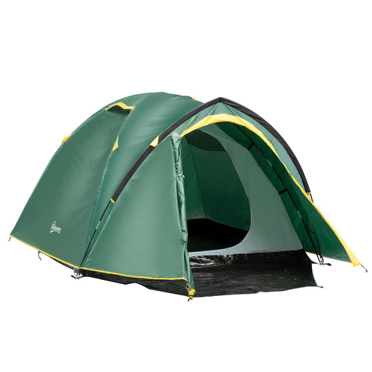2-3 Person Camping Tent with Weatherproof Vestibule, 2 Rooms, Backpacking Tent with 2 Mesh Windows, Lightweight for Fishing &; Hiking, Green at Gallery Canada