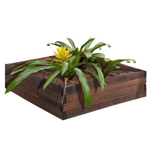 Garden Raised Bed Wooden Planter Box Outdoor Grow Containers For Outdoor Patio Plant Flower Vegetable