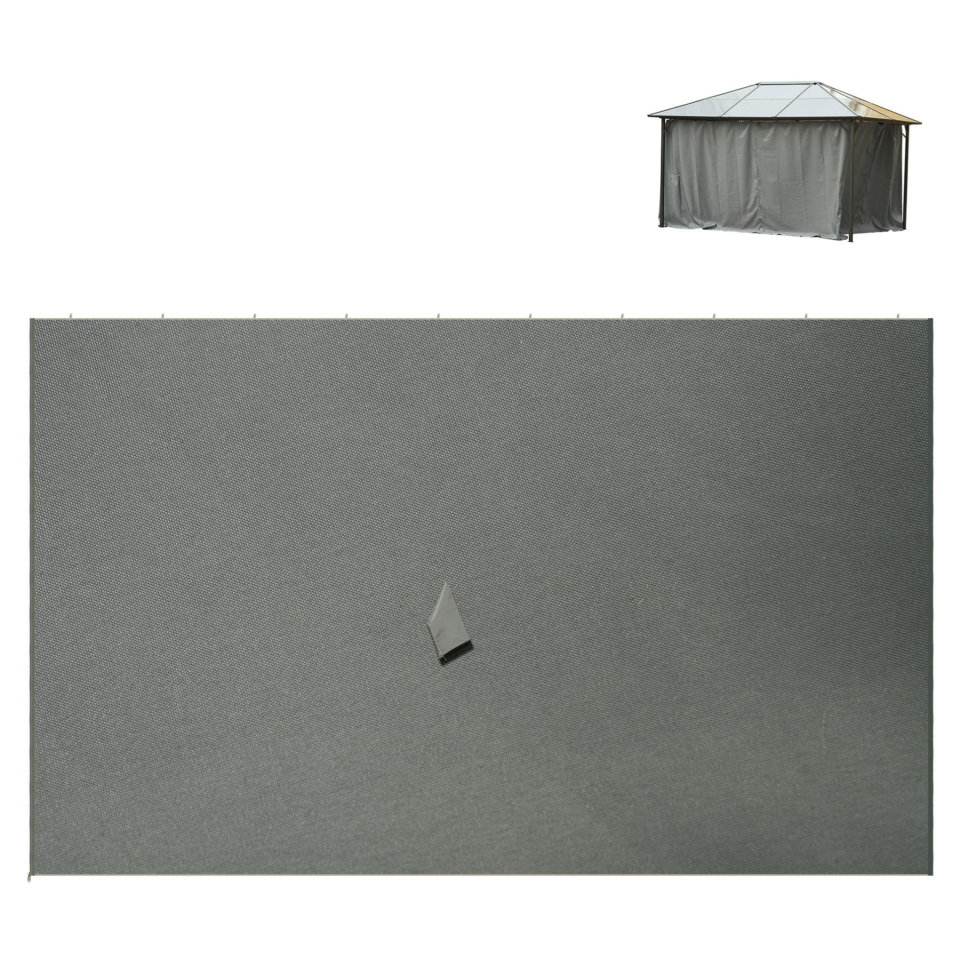 Gazebo Replacement Sidewalls 4-Panel Privacy Wall for 10' x 12' Canopy, Outdoor Shelter Curtains Accessories Dark Grey - Gallery Canada