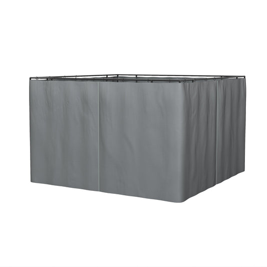 Gazebo Replacement Sidewalls 4-Panel Privacy Wall for 10' x 12' Canopy, Outdoor Shelter Curtains Accessories Dark Grey at Gallery Canada