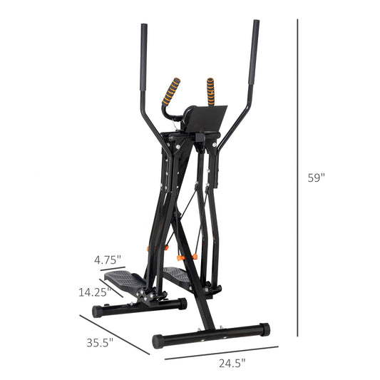 Gazelle Glider Air Walker Exercise Machine Elliptical Trainer with Four Resistance Levels, LCD Monitor, Heart Rate Sensor, Two Wheels at Gallery Canada