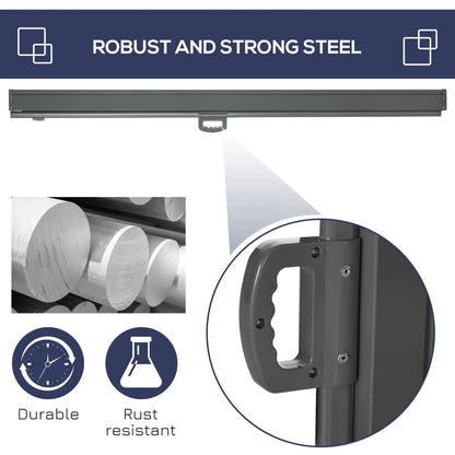 118" x 79" Outdoor Folding Privacy Screen, Retractable Side Awning, UV Wind Resistant, Dark Blue Side Awnings at Gallery Canada