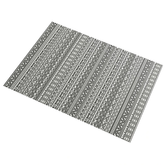 Reversible Outdoor Rug, Waterproof, Plastic Straw, 9' x 12', Grey Cream White Outdoor Reversible Rugs Options at Gallery Canada