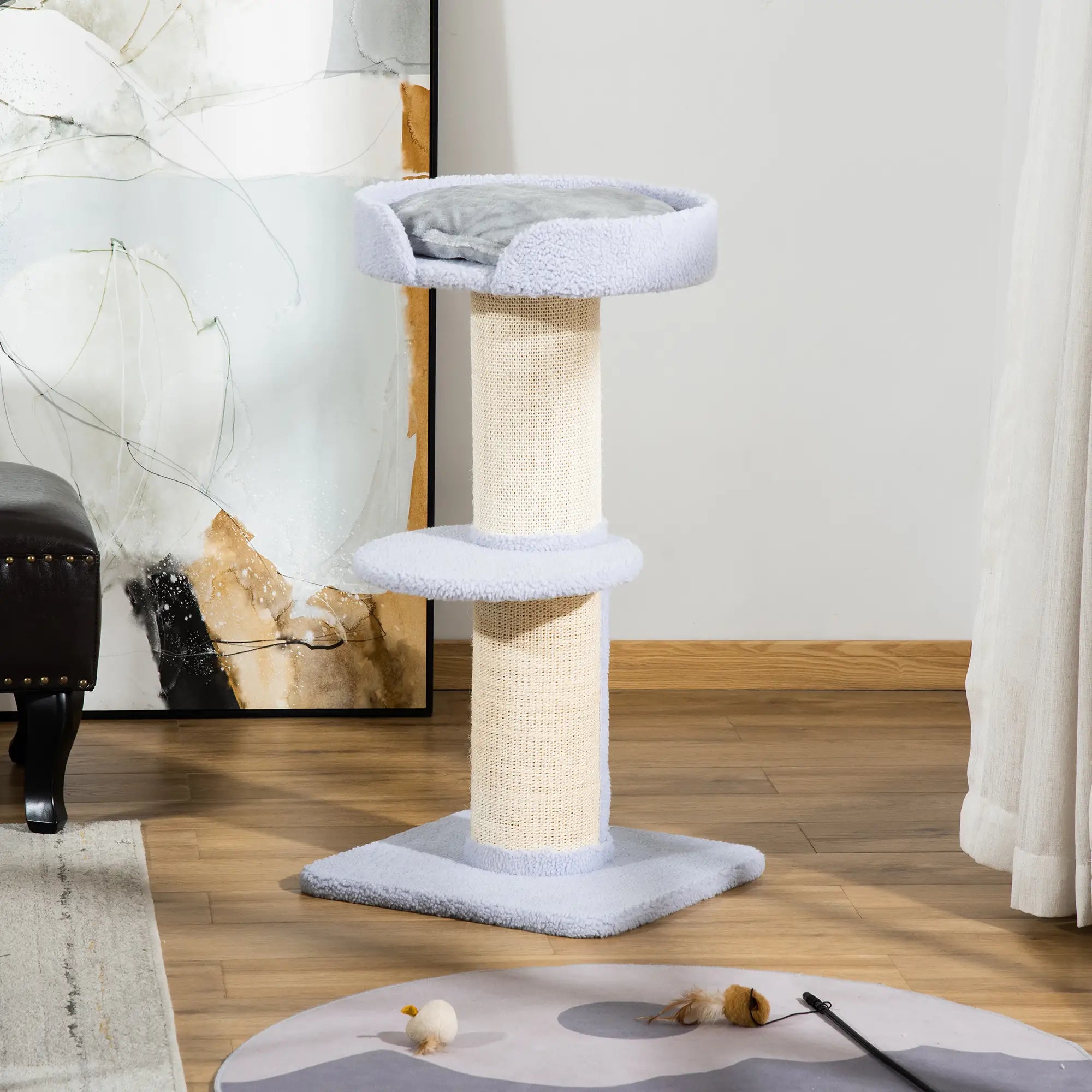 Cat Tree with Scratching Post, Bed, Cushion, Perch, 18