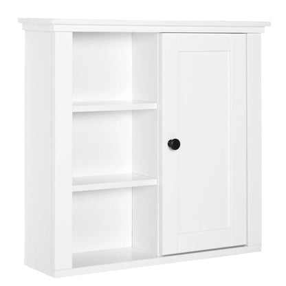 Wall Mounted Medicine Cabinet, 3 Open Shelves, Storage Cupboard, White Wall Mounted Cabinets White at Gallery Canada