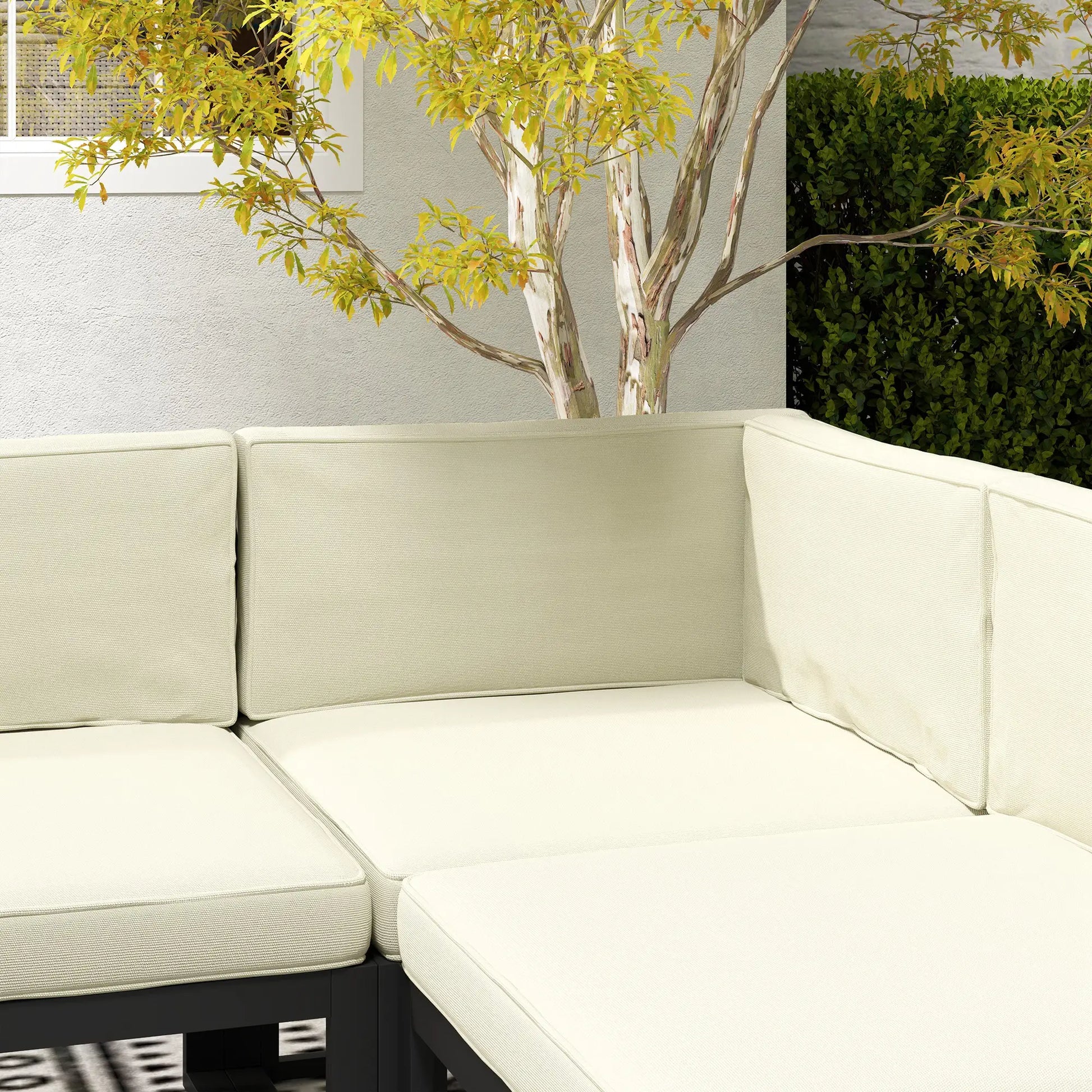 Replacement Cushions for Rattan Furniture, 14 Piece, Cream Patio Chair Cushions at Gallery Canada