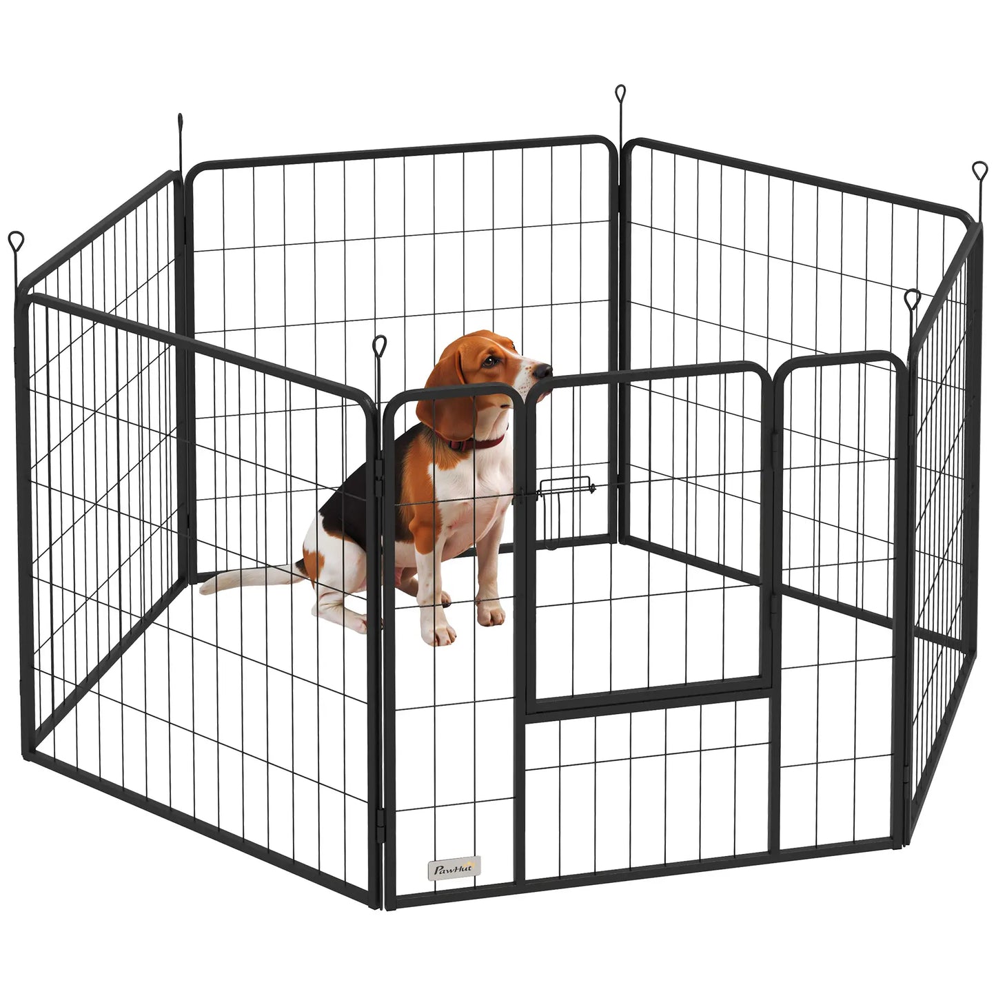 Heavy Duty Dog Playpen, 6 Panels, 31.5"H, Medium Dogs, With Door Houses, Kennels & Pens at Gallery Canada