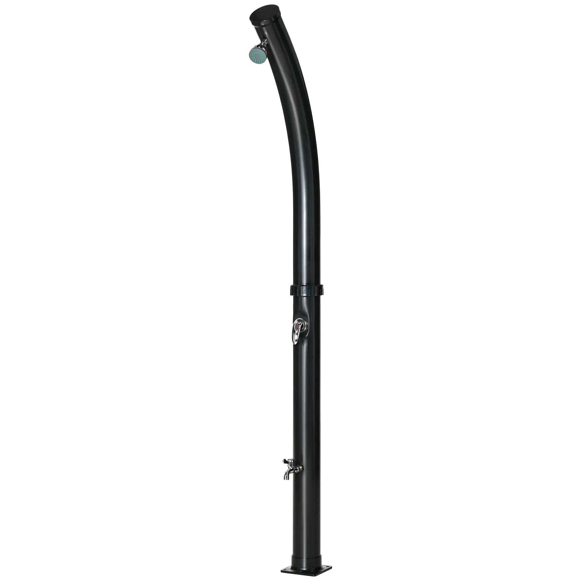 Solar Outdoor Shower, 5.3-Gallon, Adjustable Temperature, Black Outdoor Swimming Pools & Hot Tubs Black at Gallery Canada