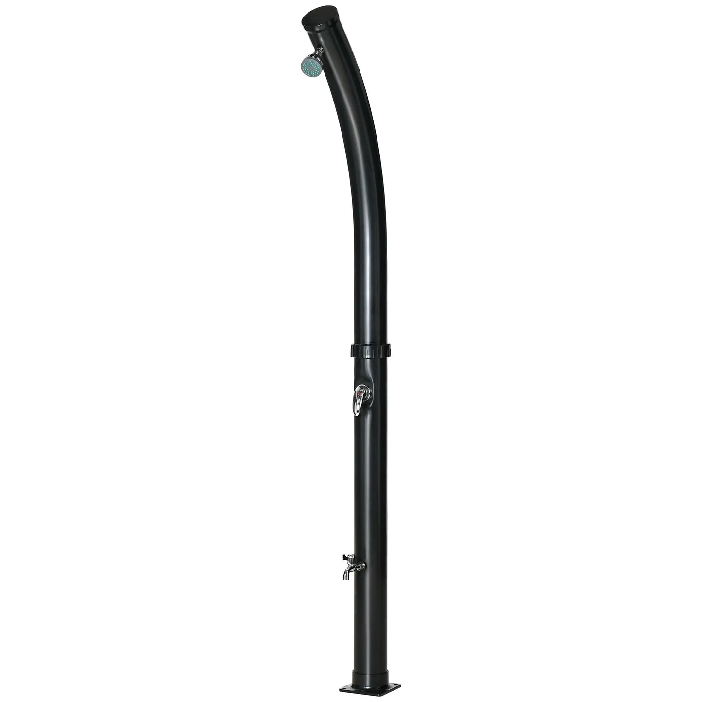 Solar Outdoor Shower, 5.3-Gallon, Adjustable Temperature, Black Outdoor Swimming Pools & Hot Tubs Black at Gallery Canada