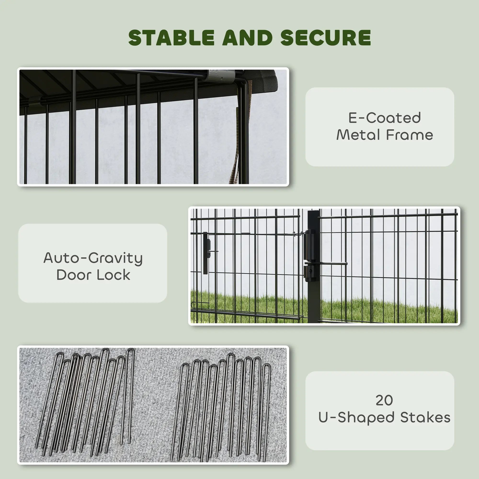 Large Metal Chicken Coop, Water-Resistant Anti-UV Cover, 6 Doors Chicken Coops at Gallery Canada