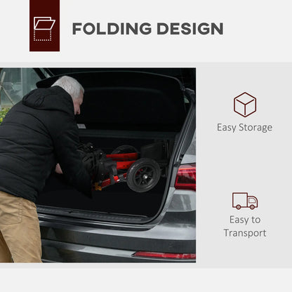 Senior Rollator with Seat, Rubber Wheels, Adjustable Handle, Red Knee Walker & Wheelchair Ramps at Gallery Canada