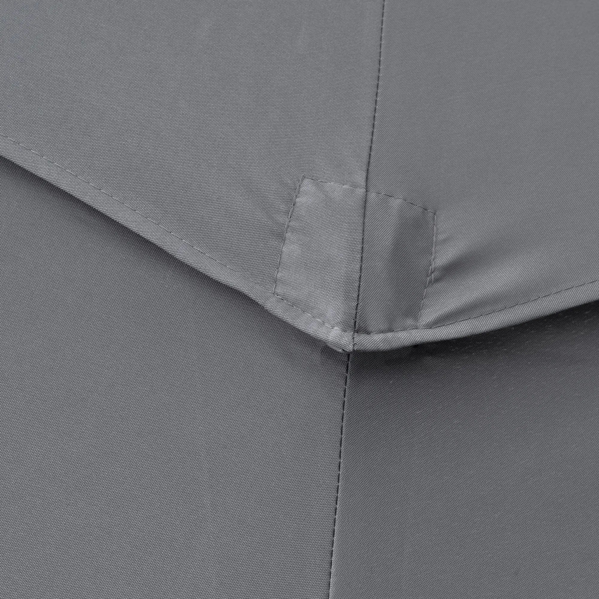 9FT 3 Tiers Patio Umbrella, Crank Push Button Tilt, Light Grey Sun Umbrellas at Gallery Canada