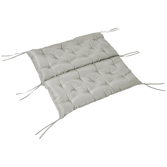2-Seater Garden Bench Cushion, Swing Chair Mat Replacement, 39.4"x38.6", Grey Patio Chair Cushions Light Grey at Gallery Canada