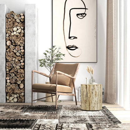 17" Tall Tree Stump End Table, Concrete Sofa Side Table, Garden Stool, Natural Side Tables at Gallery Canada