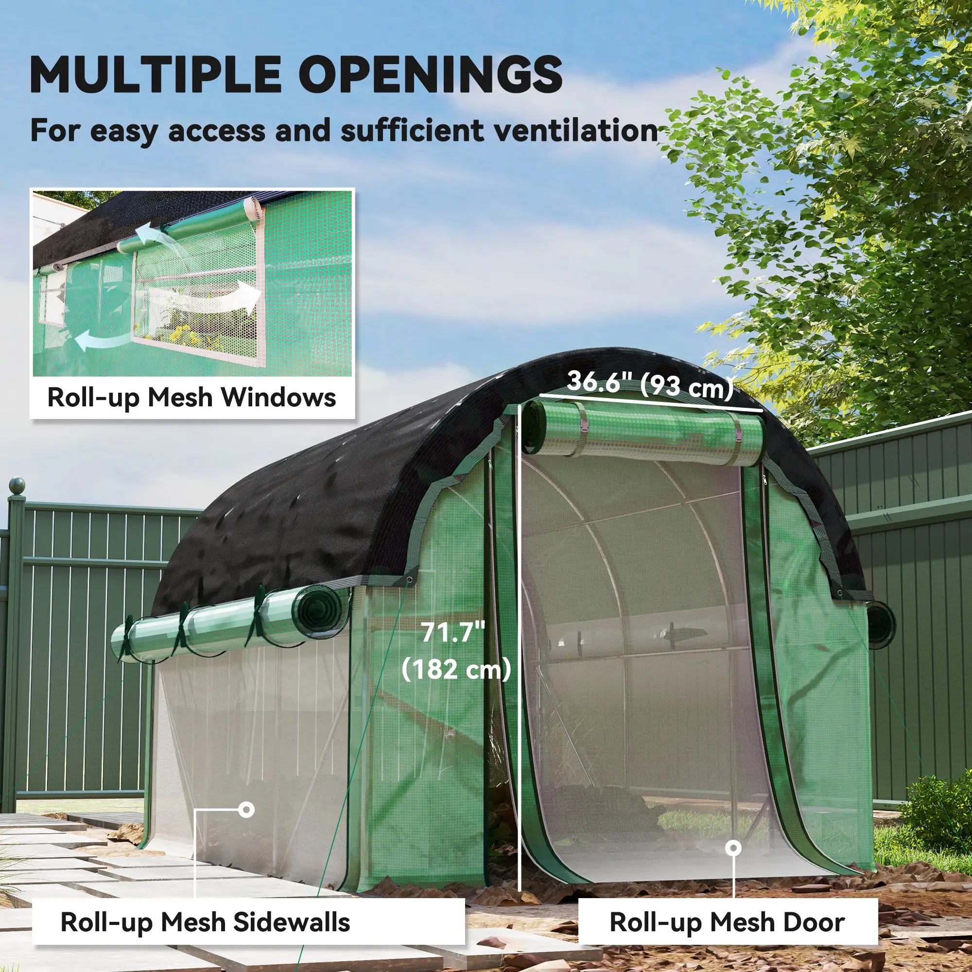 Walk-in Tunnel Greenhouse, 6.6' x 10' x 6.5', Green Tunnel Greenhouses at Gallery Canada