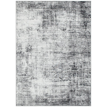Modern Abstract Area Rug 9x12, Machine Washable, Non-Slip, Grey Living Room Furniture Grey at Gallery Canada