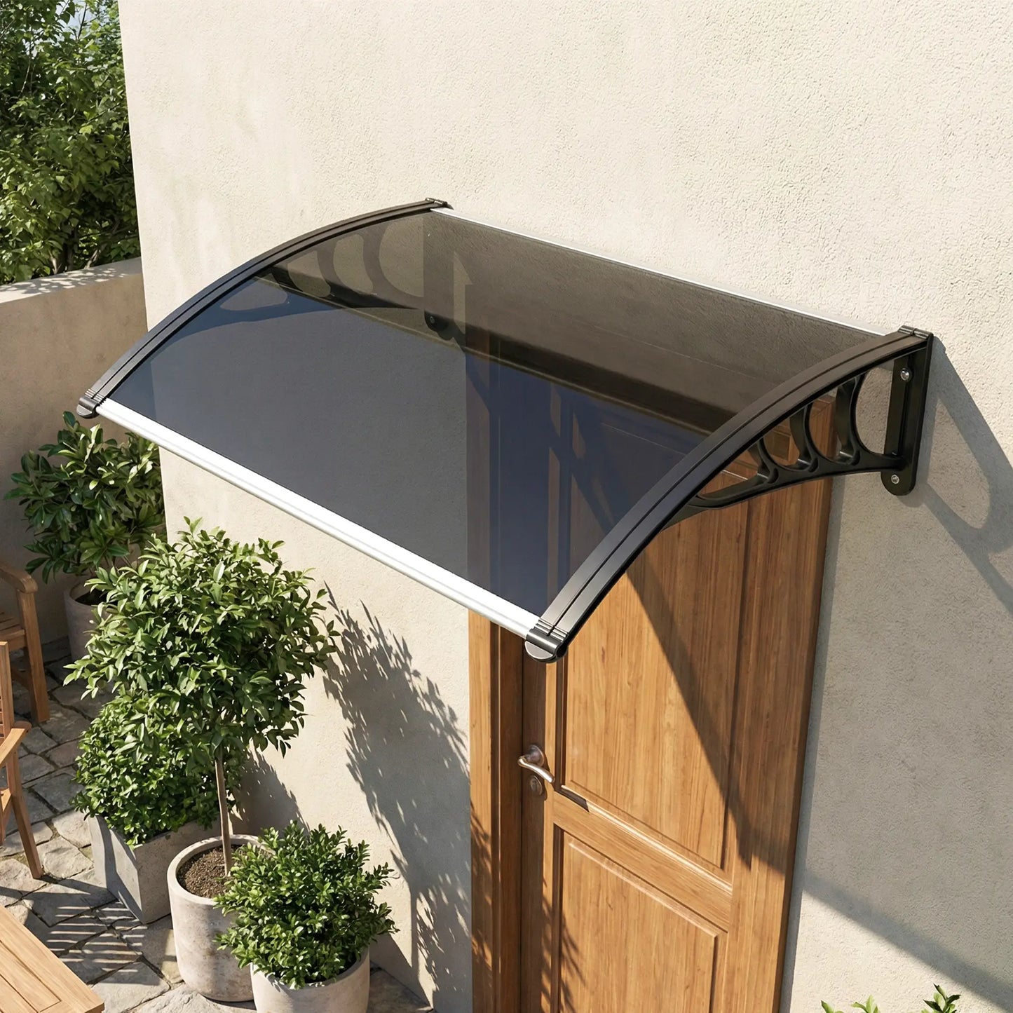 Window Awning Door Canopy, 29.9" x 39.4", Transparent Polycarbonate Cover Door Awnings at Gallery Canada