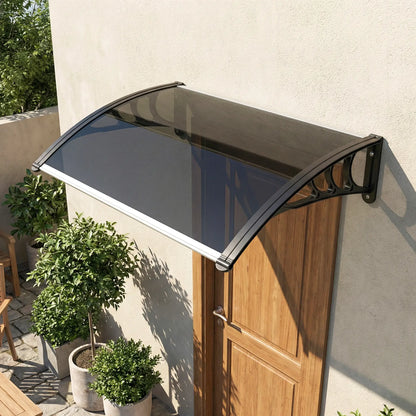Window Awning Door Canopy, 29.9" x 39.4", Transparent Polycarbonate Cover Door Awnings at Gallery Canada