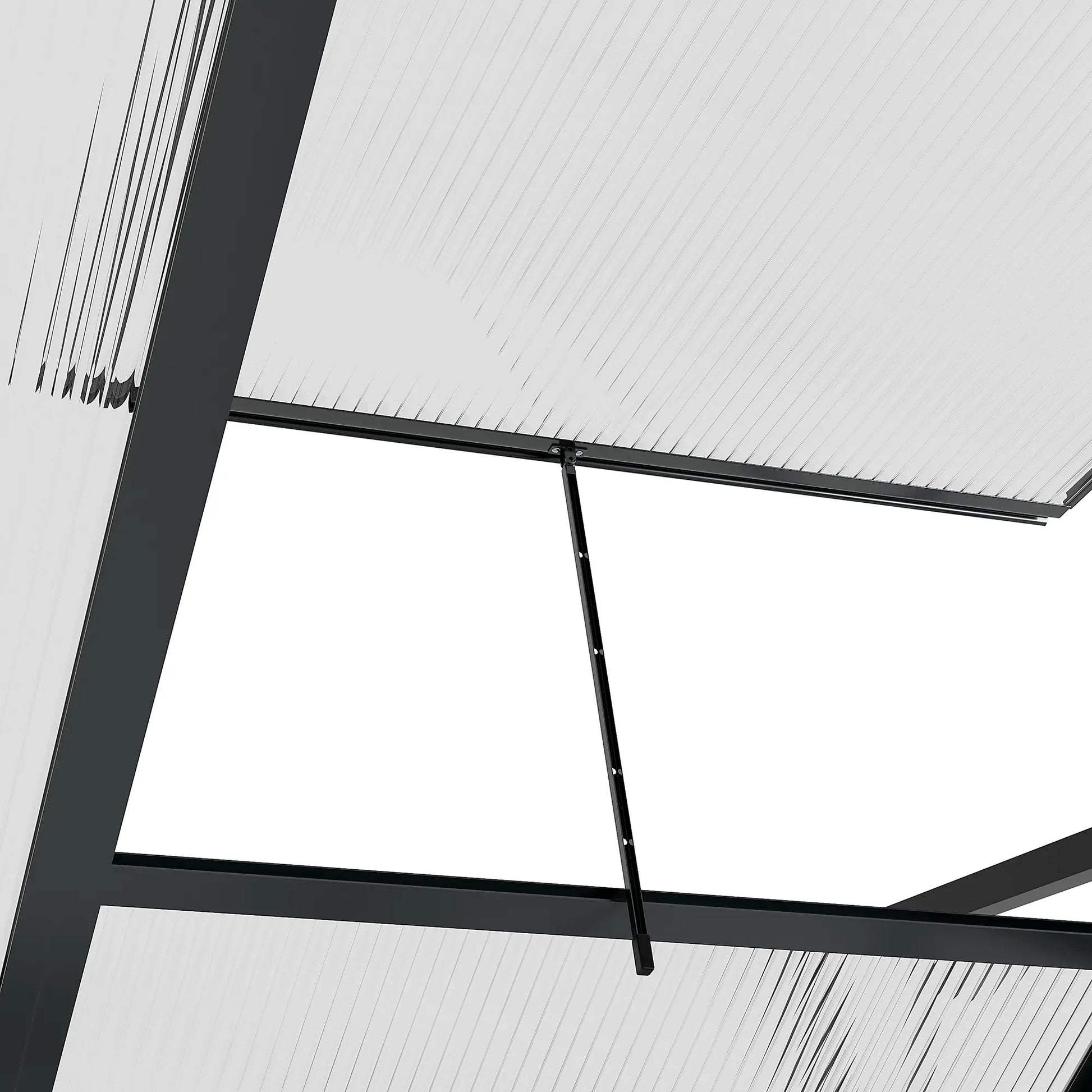 Greenhouse Garden, PC Board with Sliding Door, 6.2' x 4.3' x 6.6', Grey Walk In Greenhouses at Gallery Canada