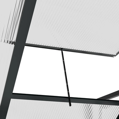 Greenhouse Garden, PC Board with Sliding Door, 6.2' x 4.3' x 6.6', Grey Walk In Greenhouses at Gallery Canada