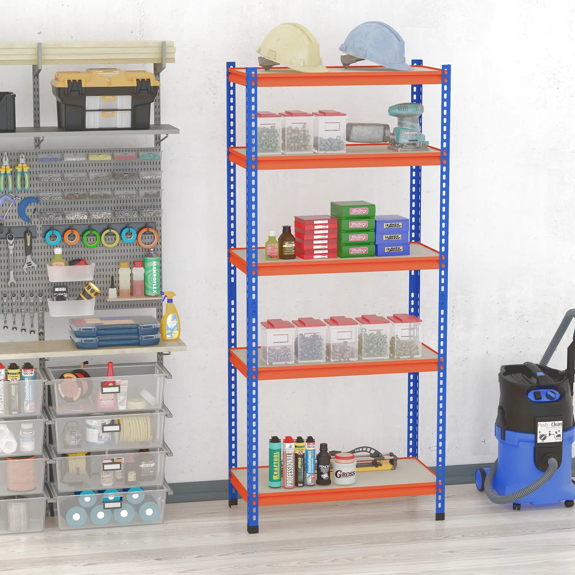 5-Tier Heavy Duty Garage Shelf, Adjustable Metal Shelving Unit, 31.5