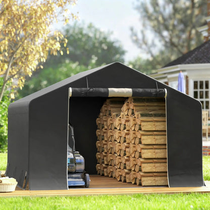 10' x 10' Portable Shed, Waterproof Bike Tent, Dark Grey Sheds at Gallery Canada