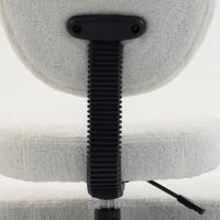 Ergonomic Cross Legged Office Chair, 360 Swivel, Cream