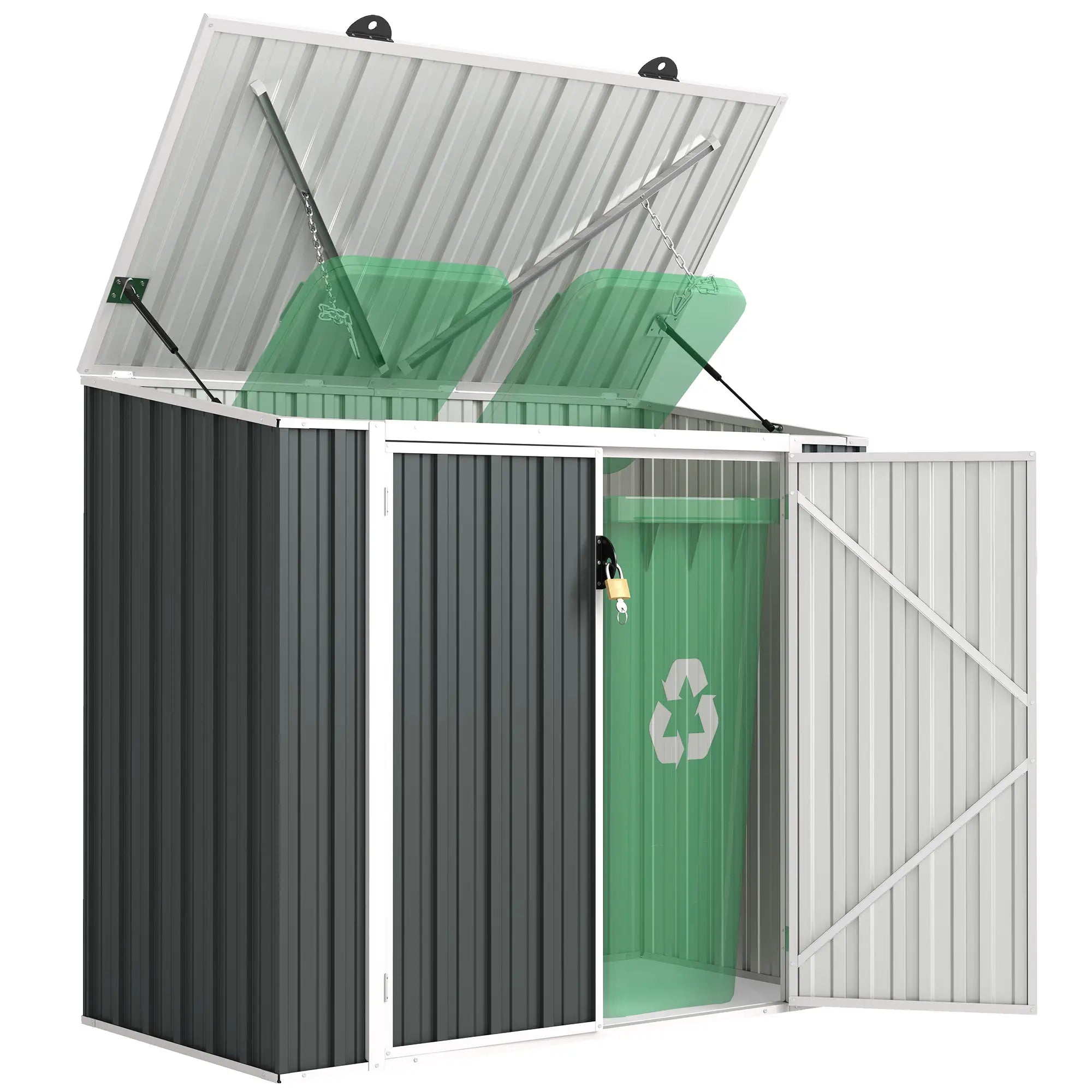 5ft x 3ft Outdoor Storage Shed, Lockable Double Doors Sheds at Gallery Canada