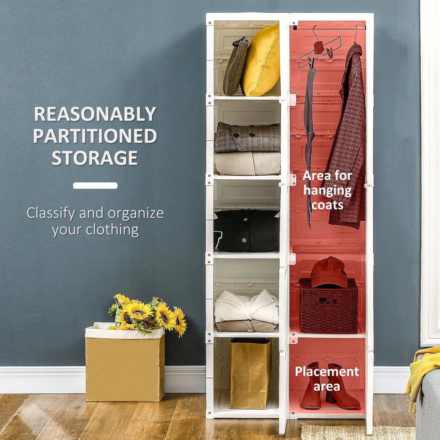 Portable Wardrobe Closet, Folding Clothes Storage Organizer, White Clothing Storage at Gallery Canada