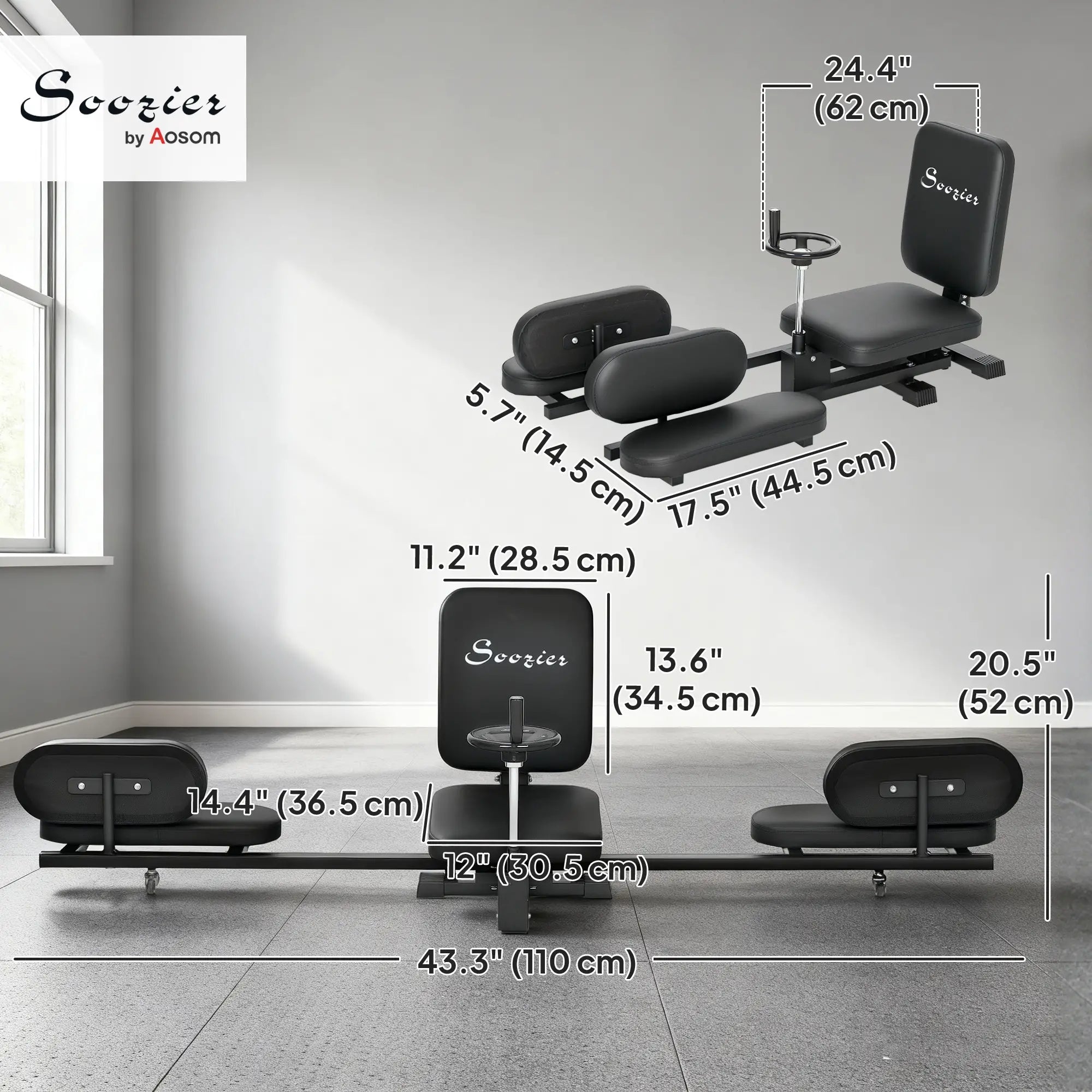 Leg Stretcher, 180° Adjustable Leg Split Machine with Handwheels Strength Training Equipment at Gallery Canada
