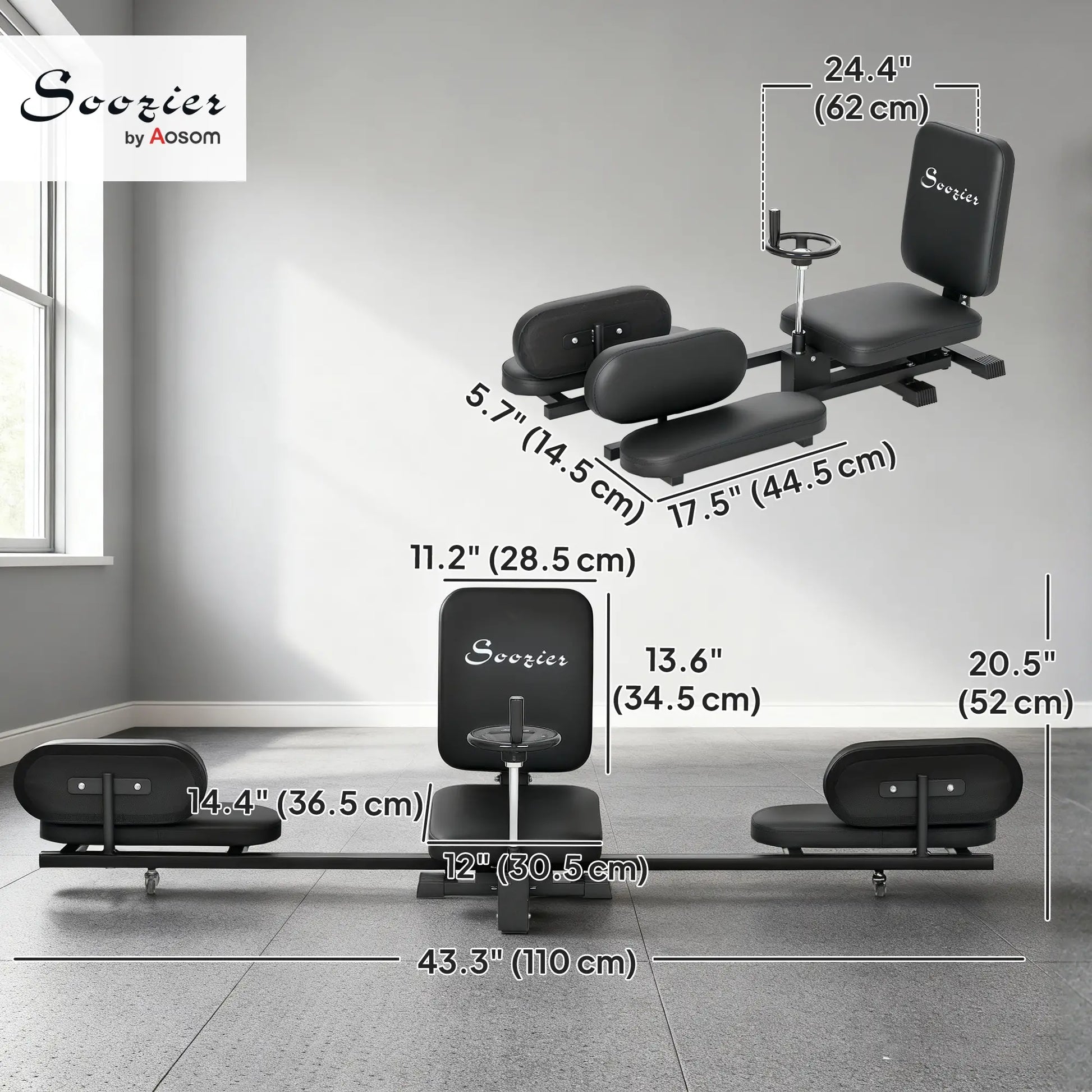 Leg Stretcher, 180° Adjustable Leg Split Machine with Handwheels Strength Training Equipment at Gallery Canada
